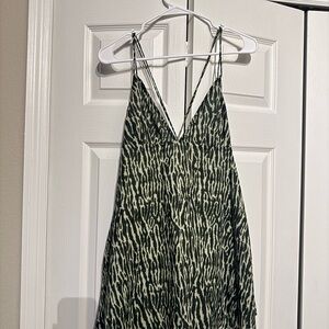Pull&Bear Green and White Mini Dress